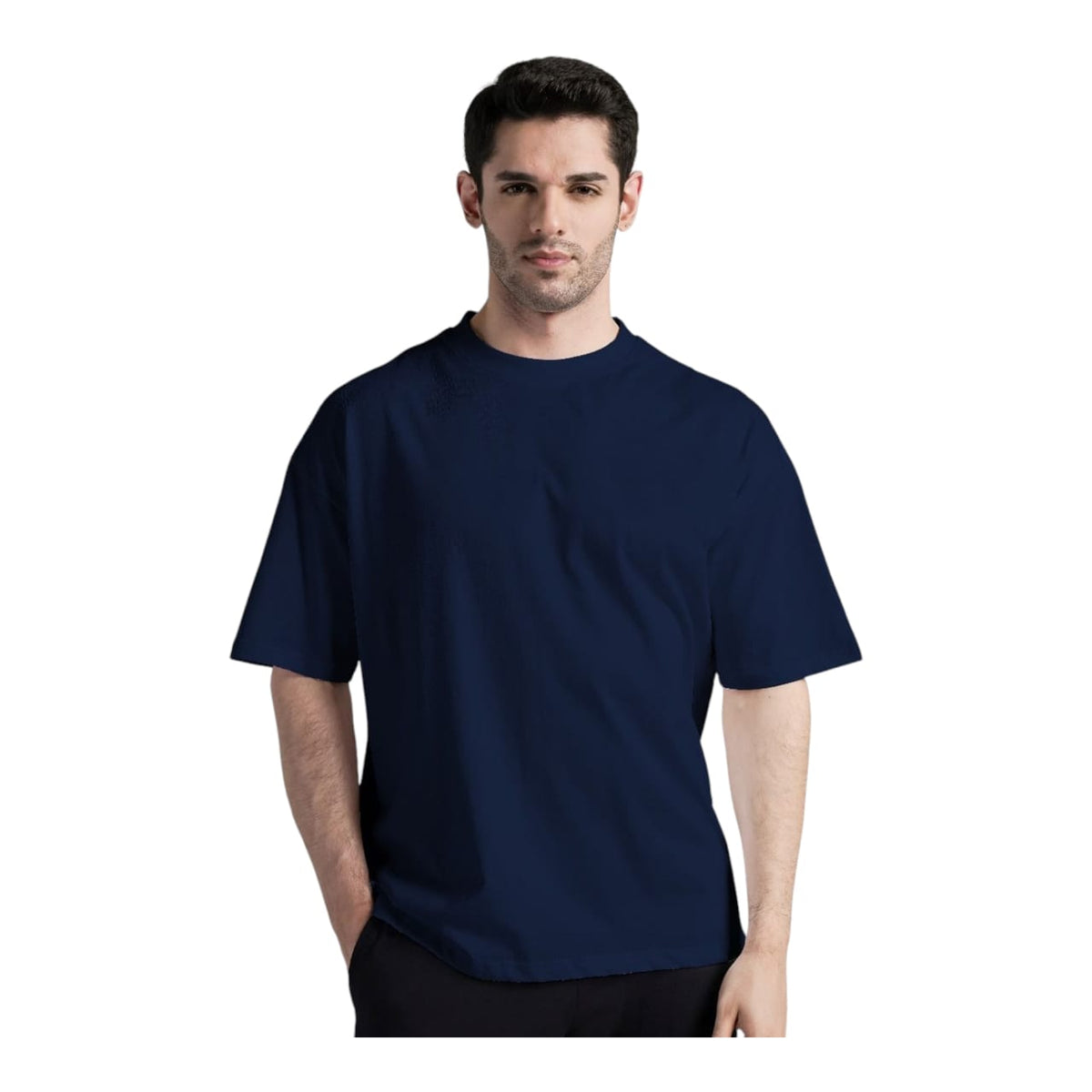 Navy Blue Drop-Shoulder