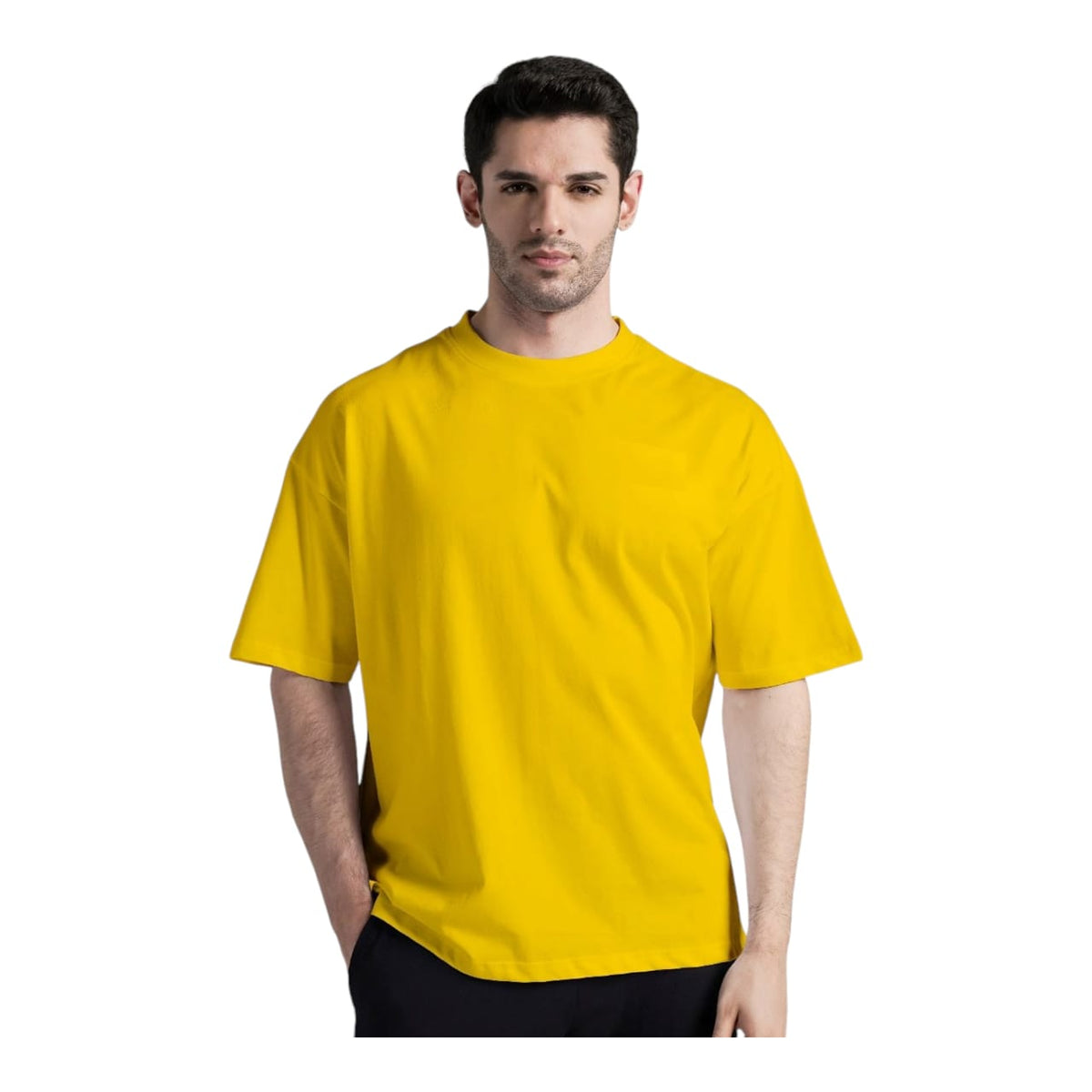 Yellow Drop-Shoulder