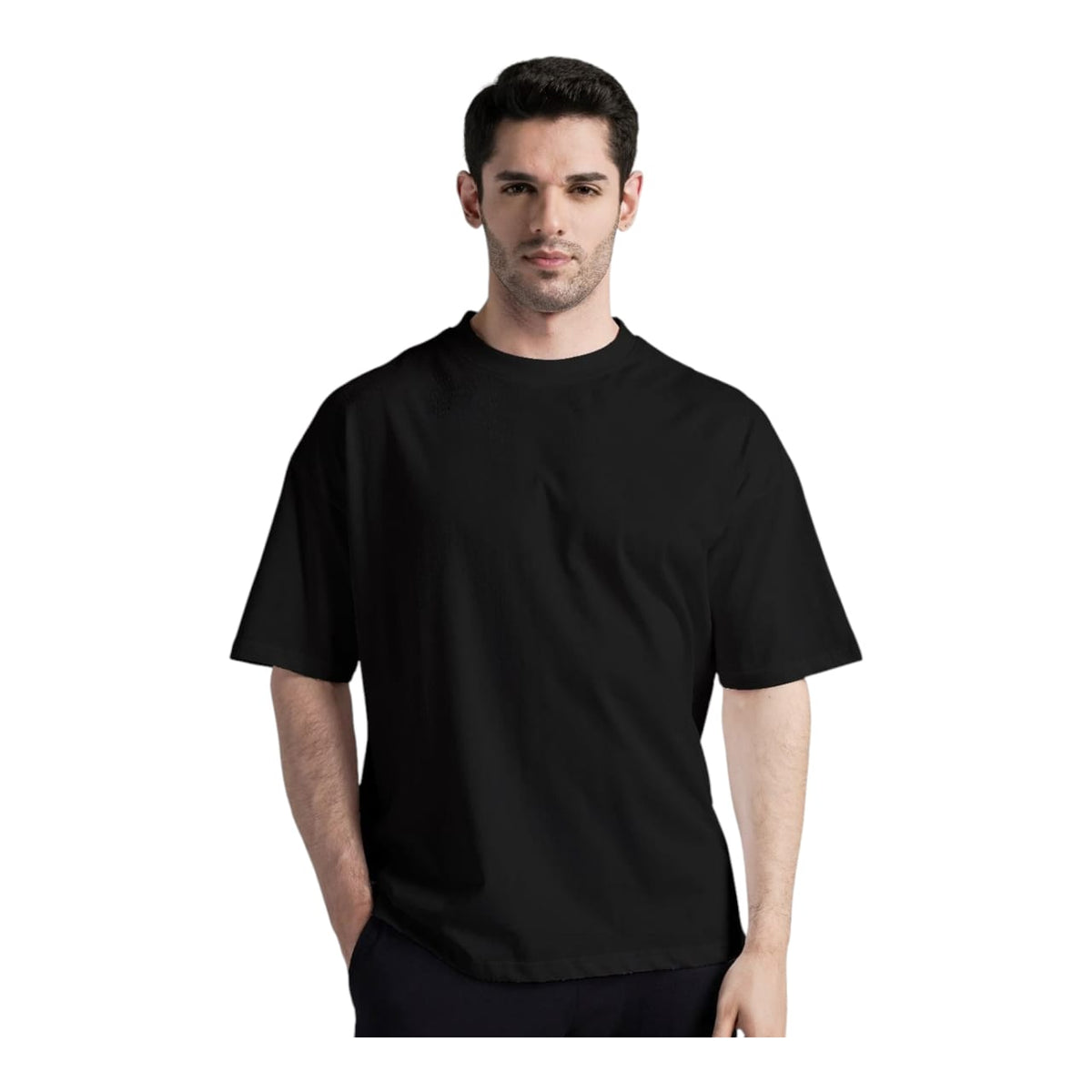 Black Drop-Shoulder