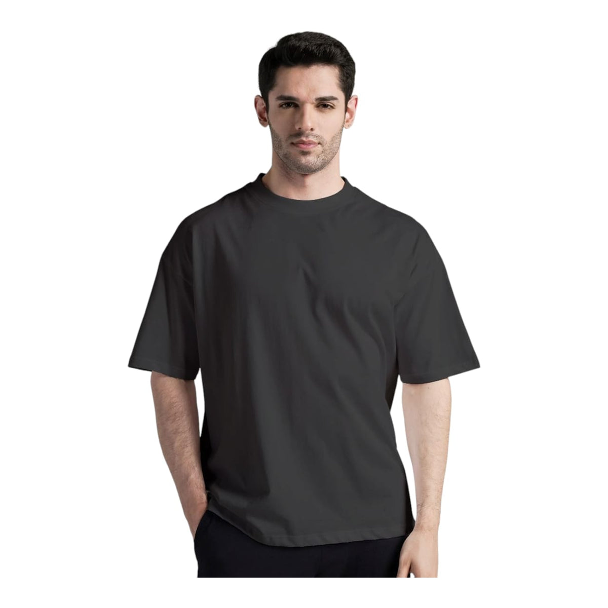 Charcoal Grey Drop-Shoulder